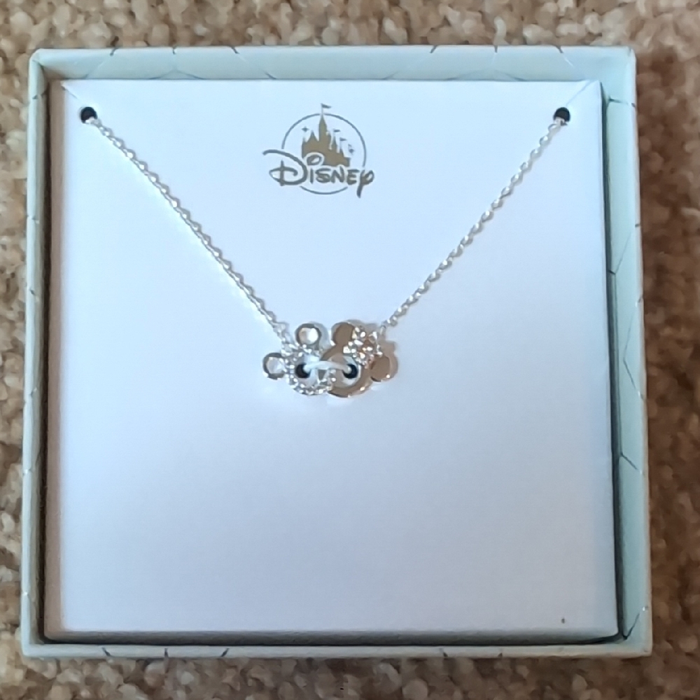 Disney Silver Mickey Pendant Necklace
